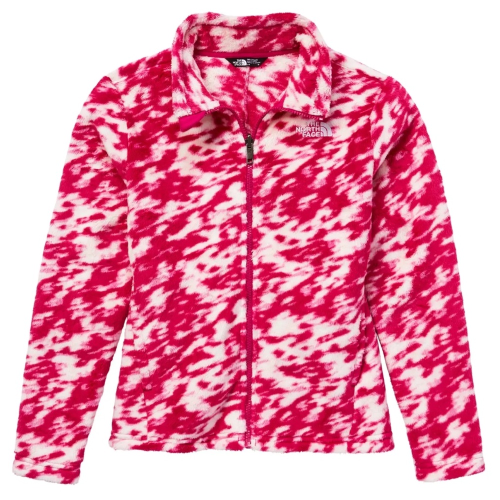 The North Face Osolita Full Zipper Pink White Jacket Girls Size L